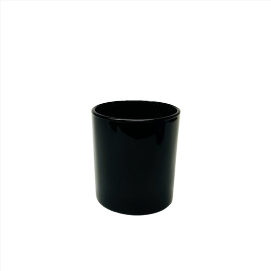 black glass tumbler