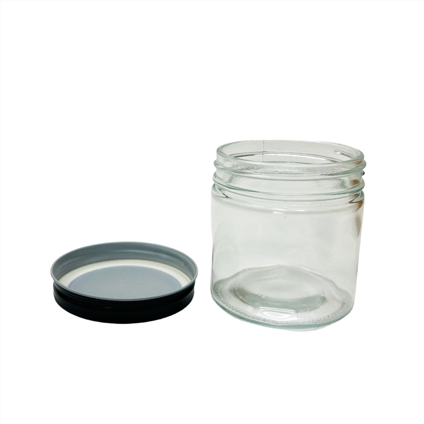 clear glass jar with lid