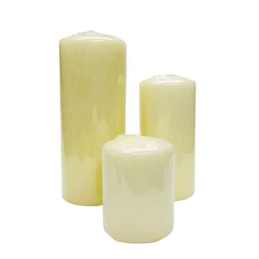 ivory pillar candles