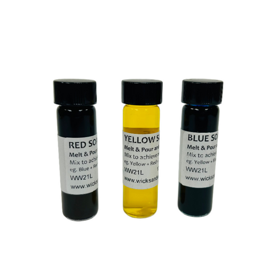 soap dye red blue yellow