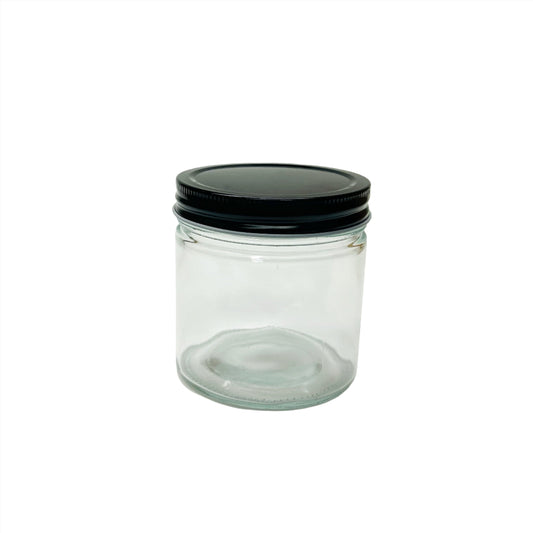 clear glass jar with lid