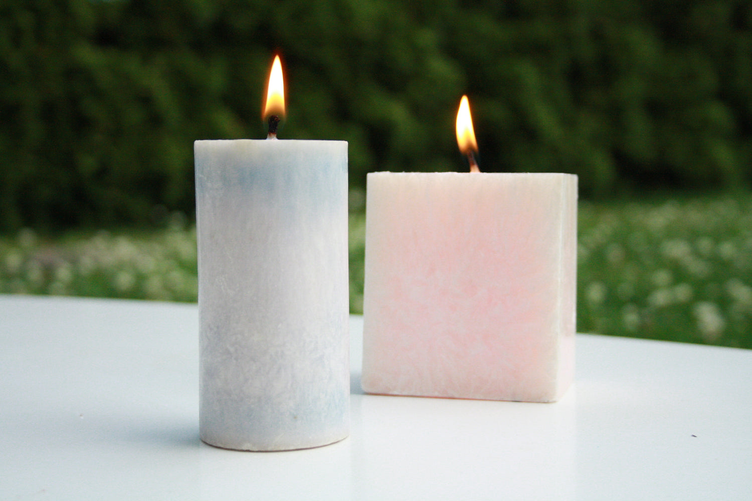 palm wax pillar candles
