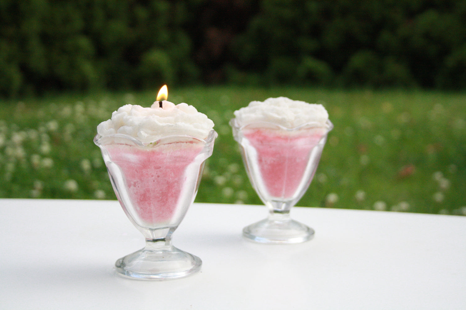 whipped wax candle