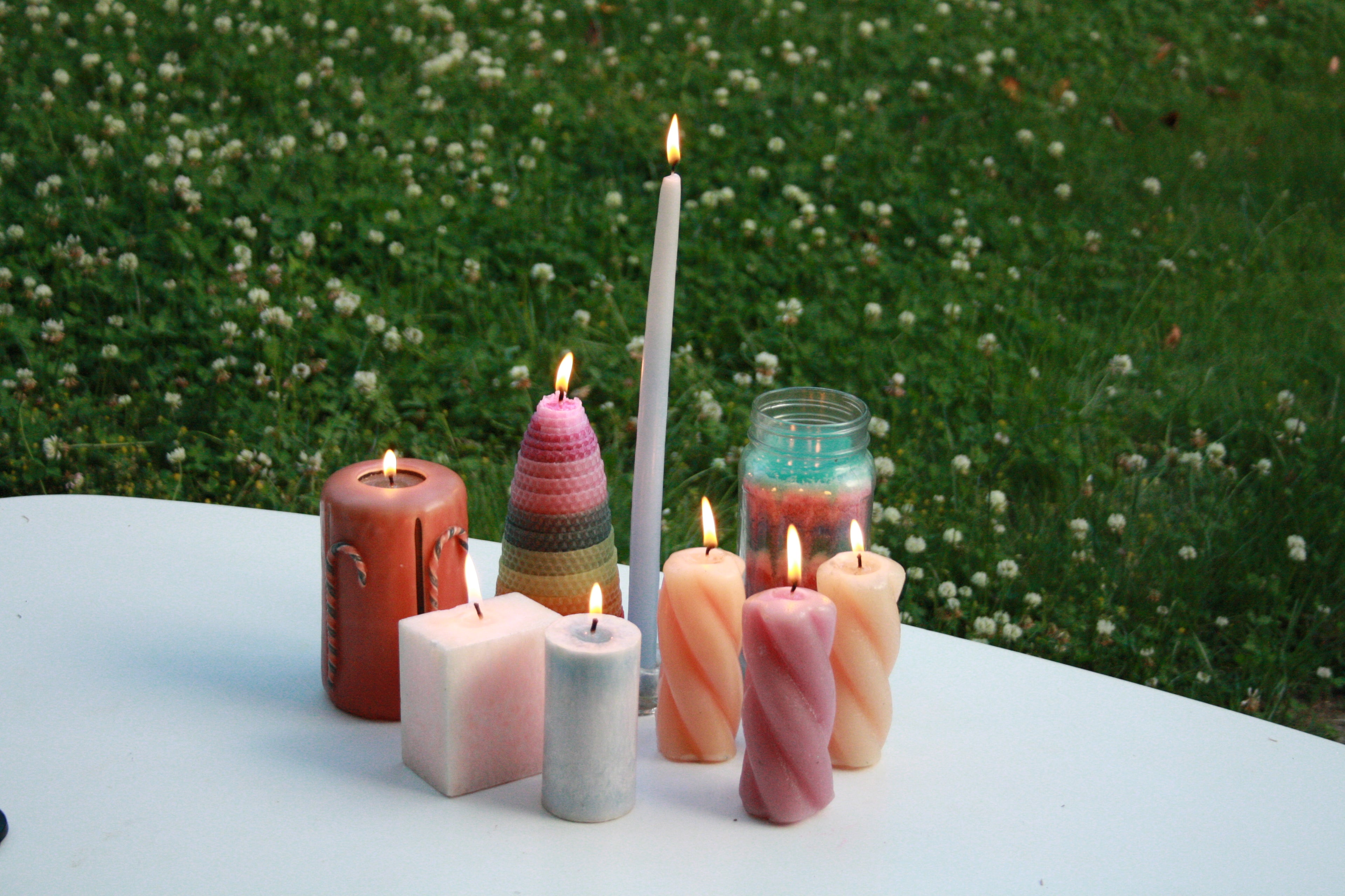 candles burning