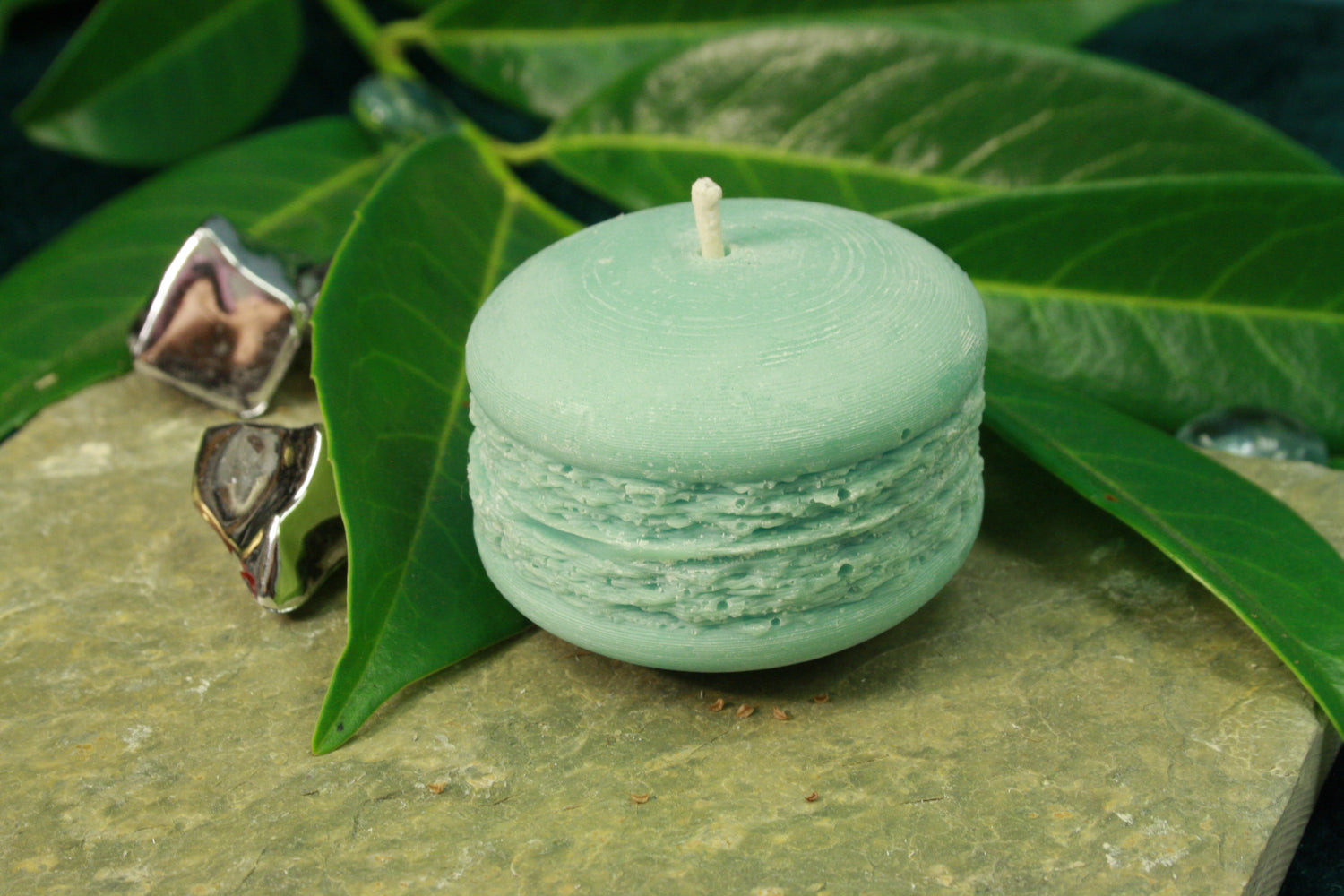 macaron candle green
