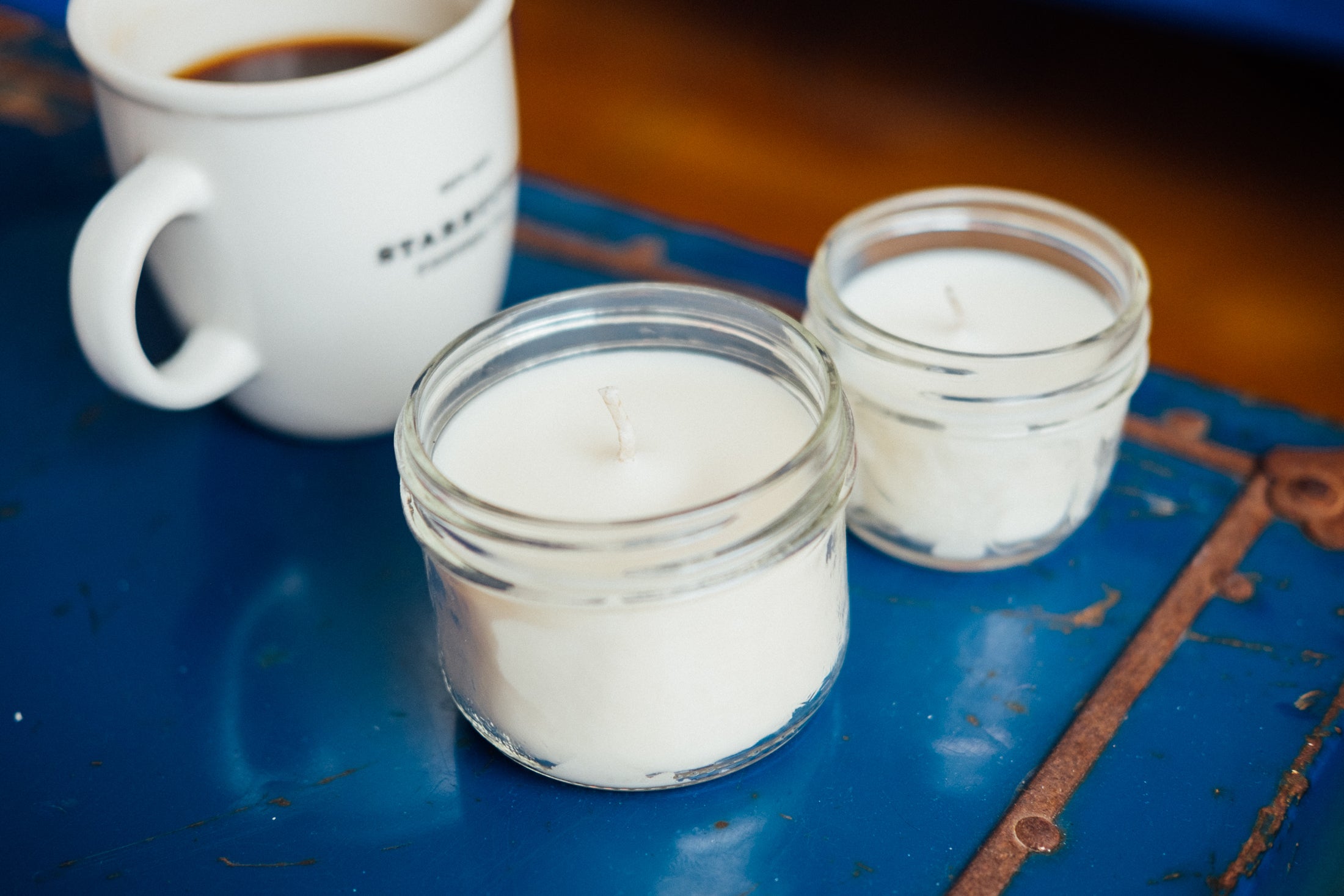 soy candles in a jar