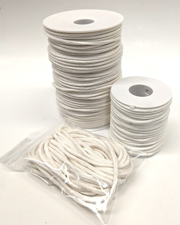 Square Braid Cotton Candle Wick #6/0 - 10 Yards Unprimed Lead-Free