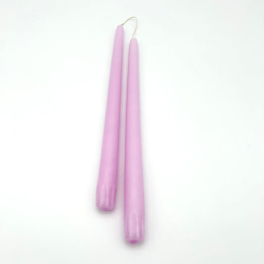 blush pink taper candles